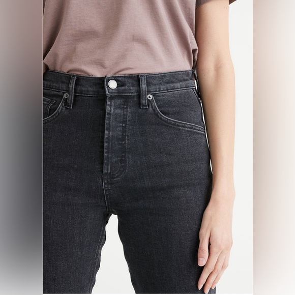 Duer Performance Denim High Rise Straight Jean - Washed Black - Picture 5 of 5